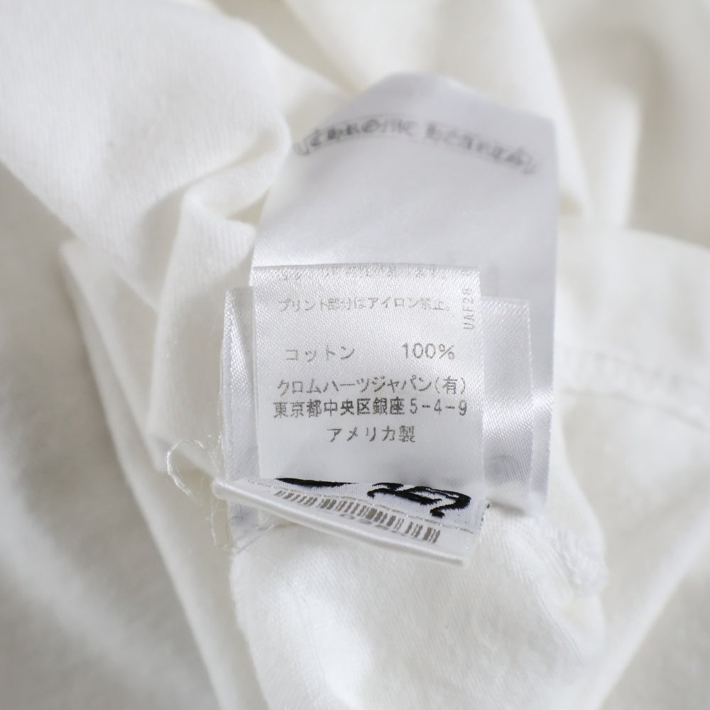 CHROME HEARTS(クロムハーツ) Vertical Logo Tee ヴァーティカルロゴ 長袖Tシャツ 胸ポケットロゴ バックロゴ カットソー ホワイト 2212-304-0242