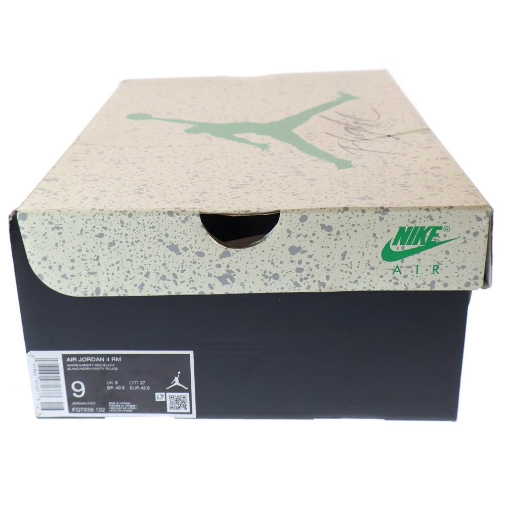 NIKE(ナイキ) AIR JORDAN 4 RM エアジョーダン4 ローカットスニーカー ホワイト/レッド US9/27cm FQ7939-102