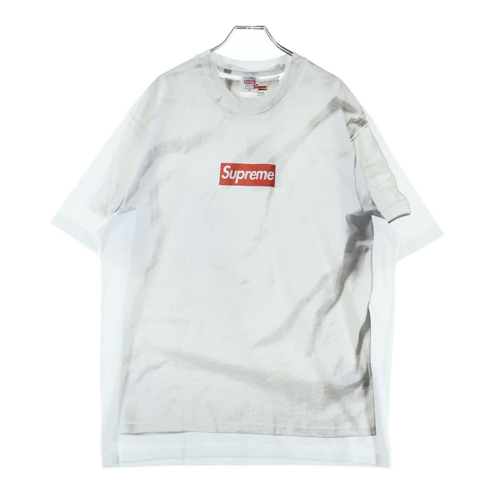 SUPREME(シュプリーム) ×MM6 Maison Margiela Box Logo Tee エムエムシックスメゾンマルジェラ ボックスロゴプリント Tシャツ 半袖カットソー ホワイト