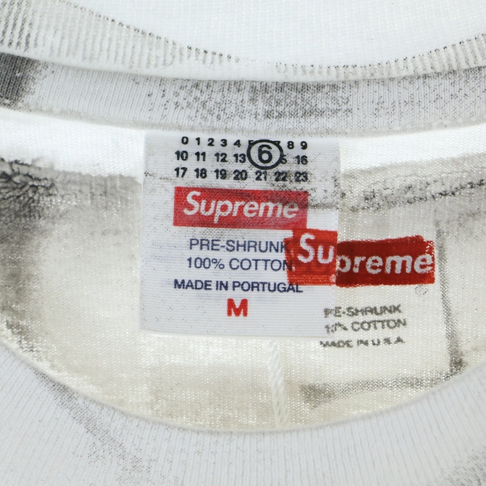 SUPREME(シュプリーム) ×MM6 Maison Margiela Box Logo Tee エムエムシックスメゾンマルジェラ ボックスロゴプリント Tシャツ 半袖カットソー ホワイト