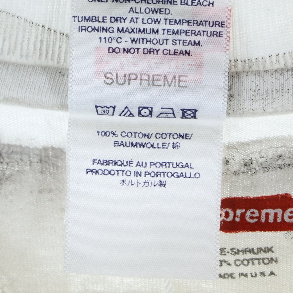 SUPREME(シュプリーム) ×MM6 Maison Margiela Box Logo Tee エムエムシックスメゾンマルジェラ ボックスロゴプリント Tシャツ 半袖カットソー ホワイト