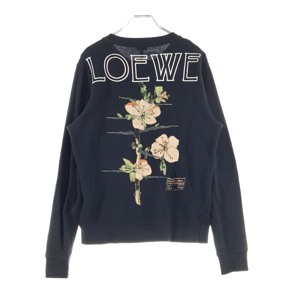 LOEWE(ロエベ) スウェット トレーナー フラワーデザイン バックプリント ブラック H3299370SM