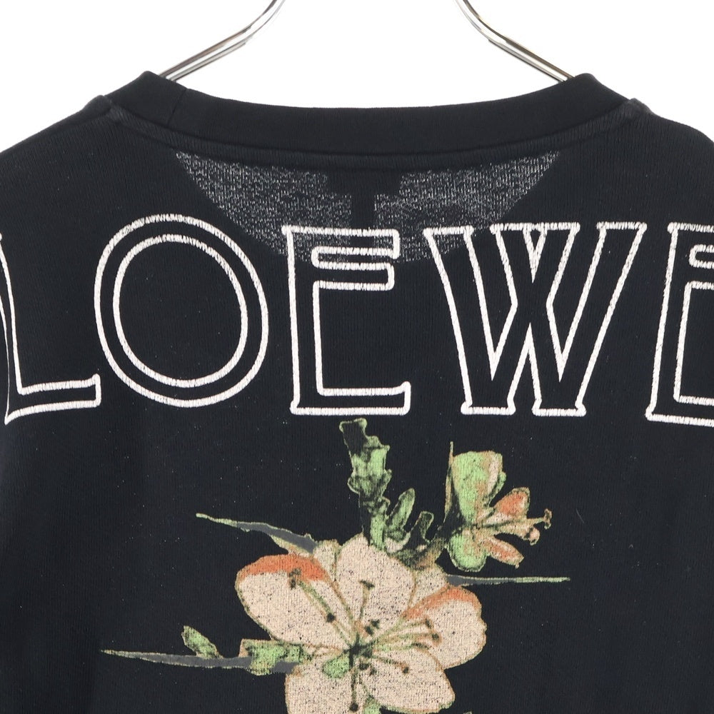 LOEWE(ロエベ) スウェット トレーナー フラワーデザイン バックプリント ブラック H3299370SM