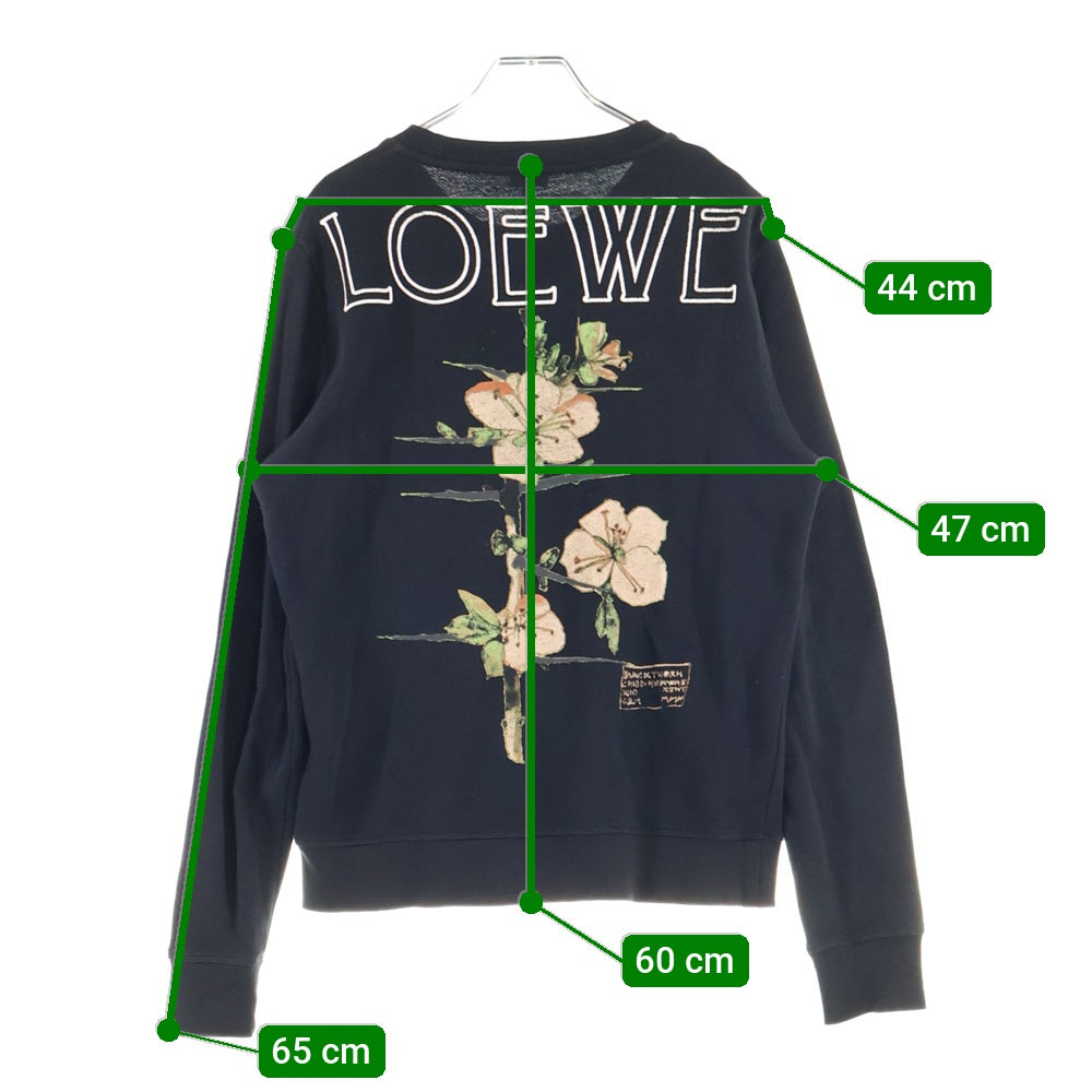LOEWE(ロエベ) スウェット トレーナー フラワーデザイン バックプリント ブラック H3299370SM