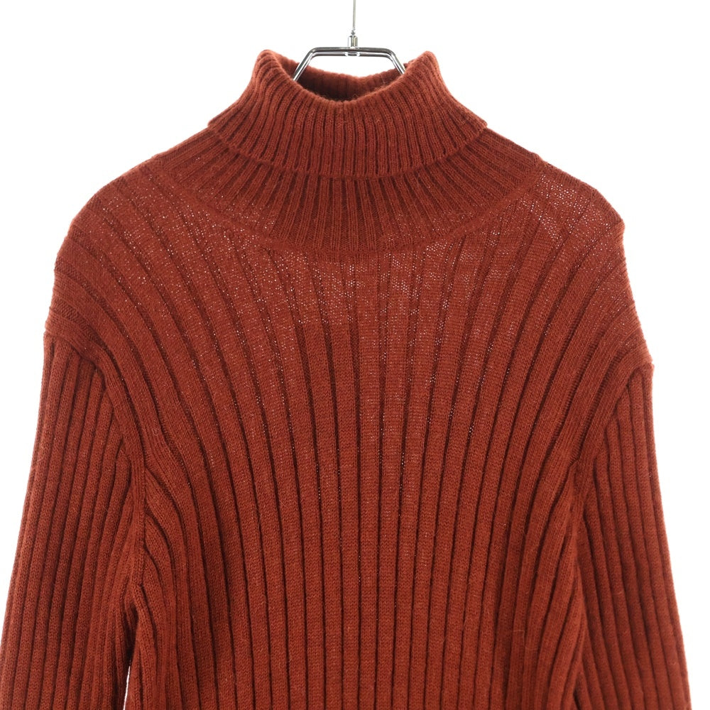 GUCCI(グッチ) タートルネックセーター リブニット バックロゴ オレンジ