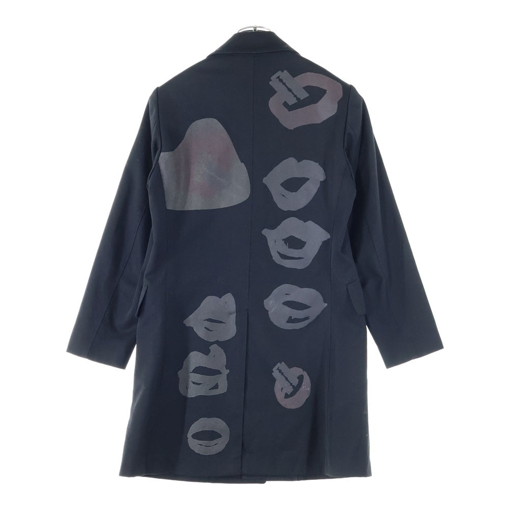 COMME des GARCONS(コムデギャルソン) ステンカラーコート バックプリント ブラック GC-04008S