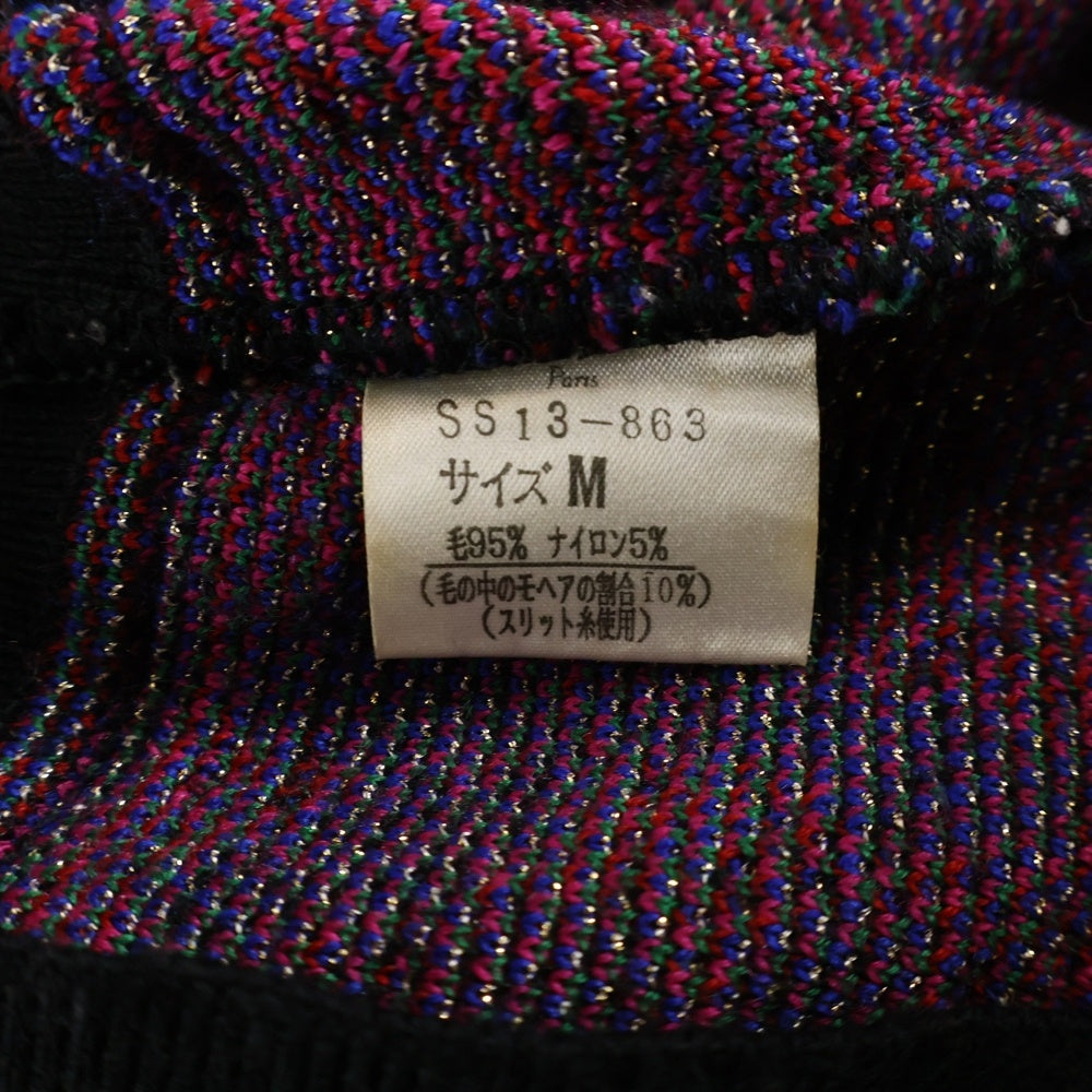 YVES SAINT LAURENT(イヴサンローラン) ニット クルーネックセーター フラワー総柄 ウール マルチカラー レディース SS13-863