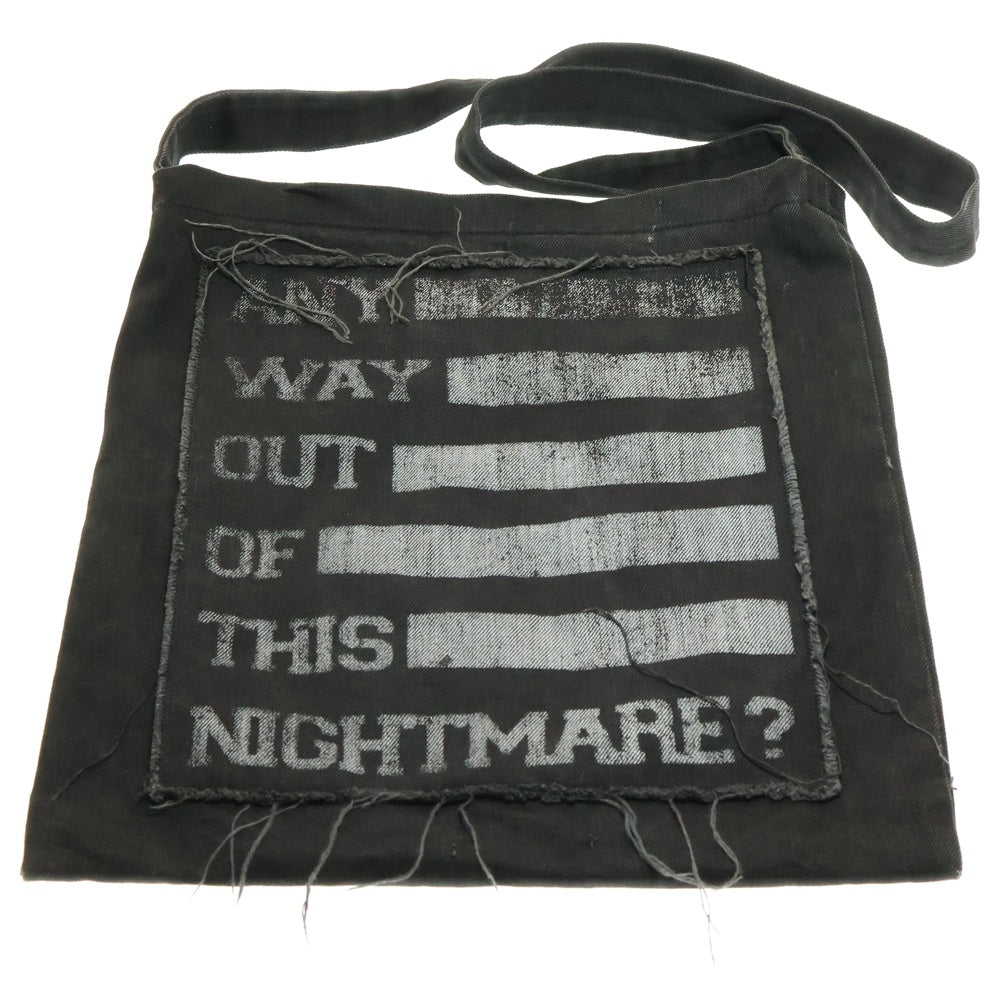 RAF SIMONS(ラフシモンズ) Nightmare Shoulder Bag ナイトメア デニム トートバッグ ブラック