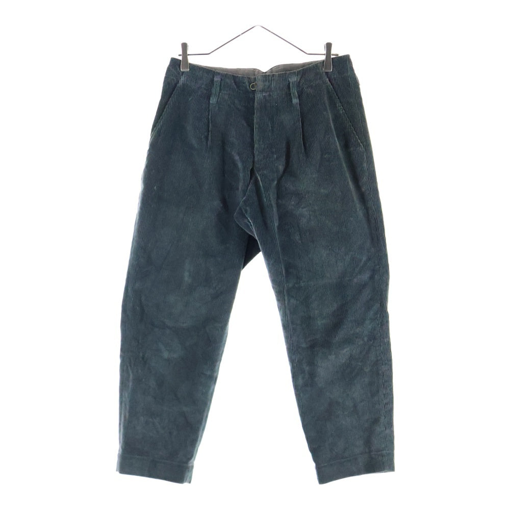 kolor(カラー) コーデュロイ テーパード パッカリング パンツ グリーン 12WCM-P11106