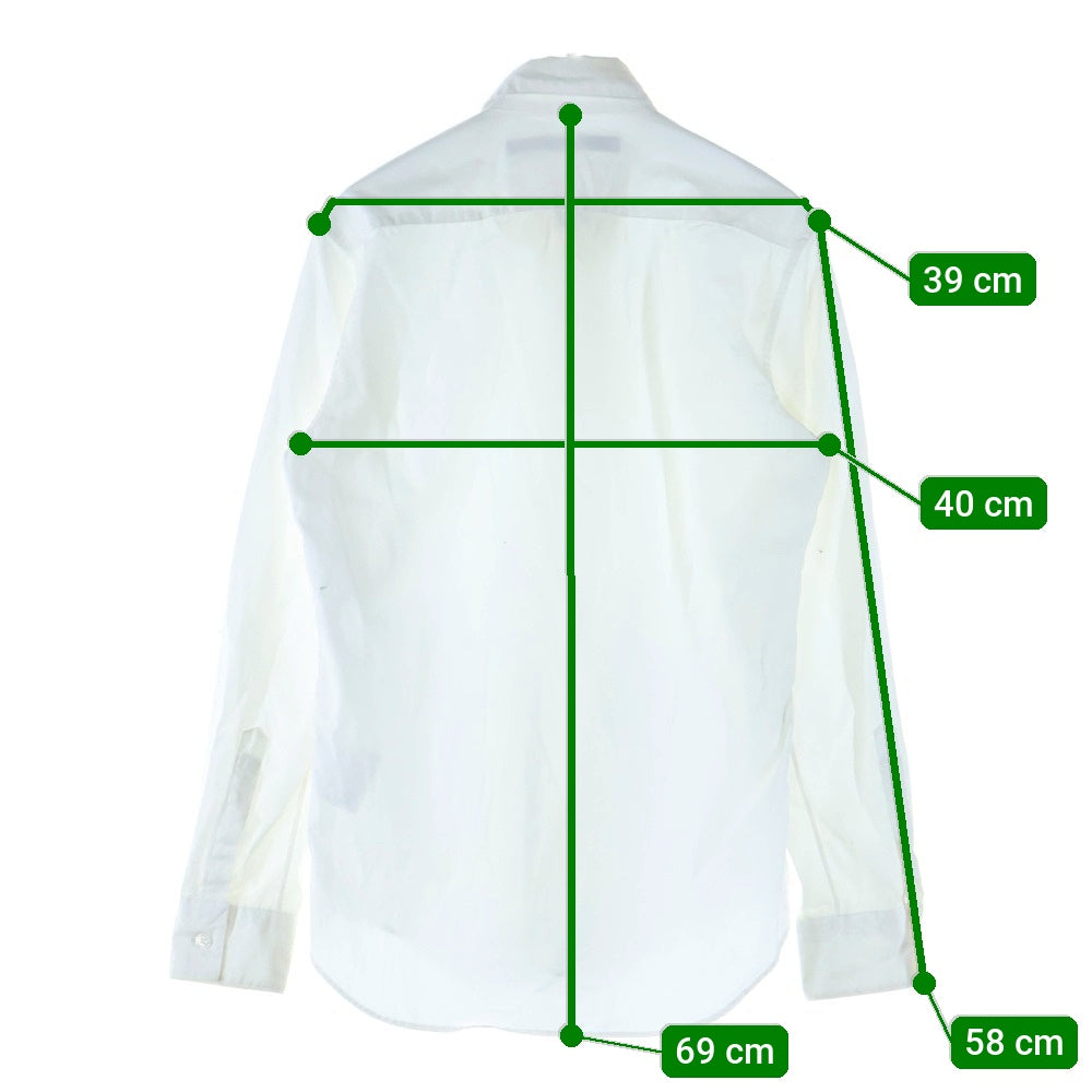 JOHN LAWRENCE SULLIVAN(ジョンローレンスサリバン) BROADCLOTH REGULAR COLLAR SHIRT 長袖シャツ ボタンダウンシャツ ホワイト JLS-03-03