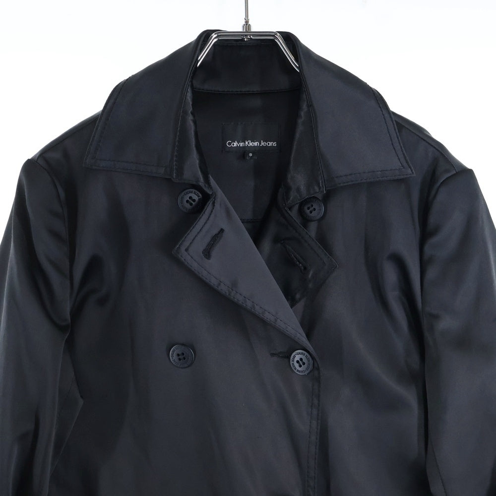 Calvin Klein Jeans(カルバンクラインジーンズ) ステンカラーコート ロングコート ブラック CWL228-SD8-08-999-0