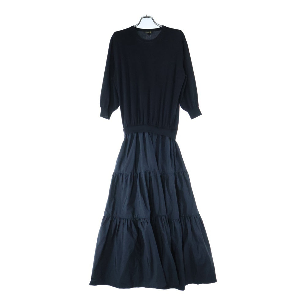 DRAWER(ドゥロワー) 23SS タフタワンピース ドレス ブラック レディース 6526-199-1354