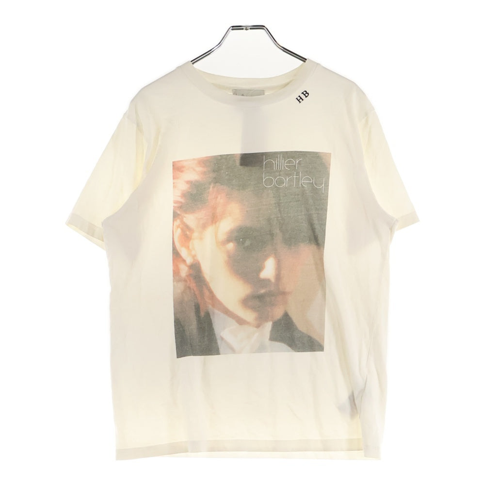 NO BRAND(ノーブランド) Hillier Bartley ヒリアーバートン フロントプリント クルーネック 半袖Tシャツ ホワイト レディース