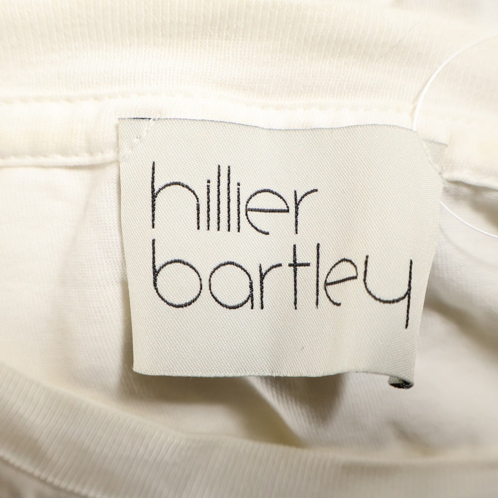 NO BRAND(ノーブランド) Hillier Bartley ヒリアーバートン フロントプリント クルーネック 半袖Tシャツ ホワイト レディース