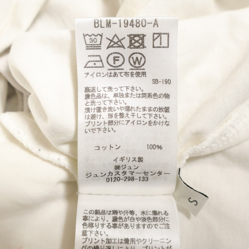 NO BRAND(ノーブランド) Hillier Bartley ヒリアーバートン フロントプリント クルーネック 半袖Tシャツ ホワイト レディース
