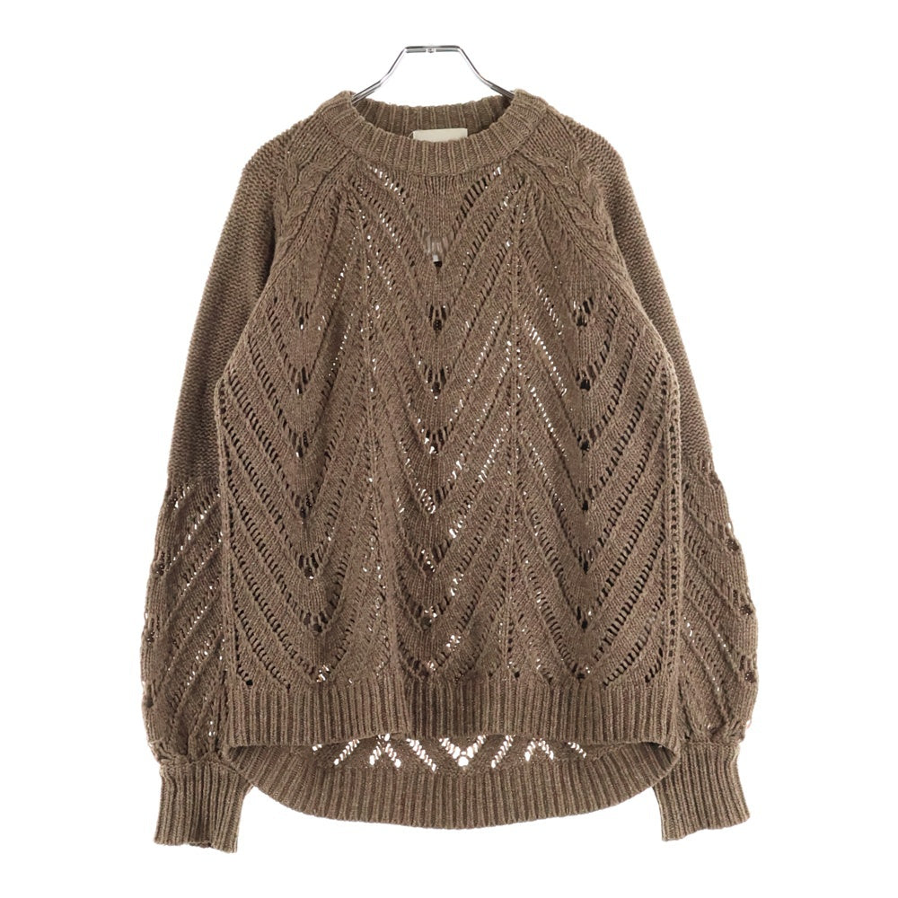 CLANE（クラネ）の「CLANE(クラネ)オープンワークケーブルニット clane