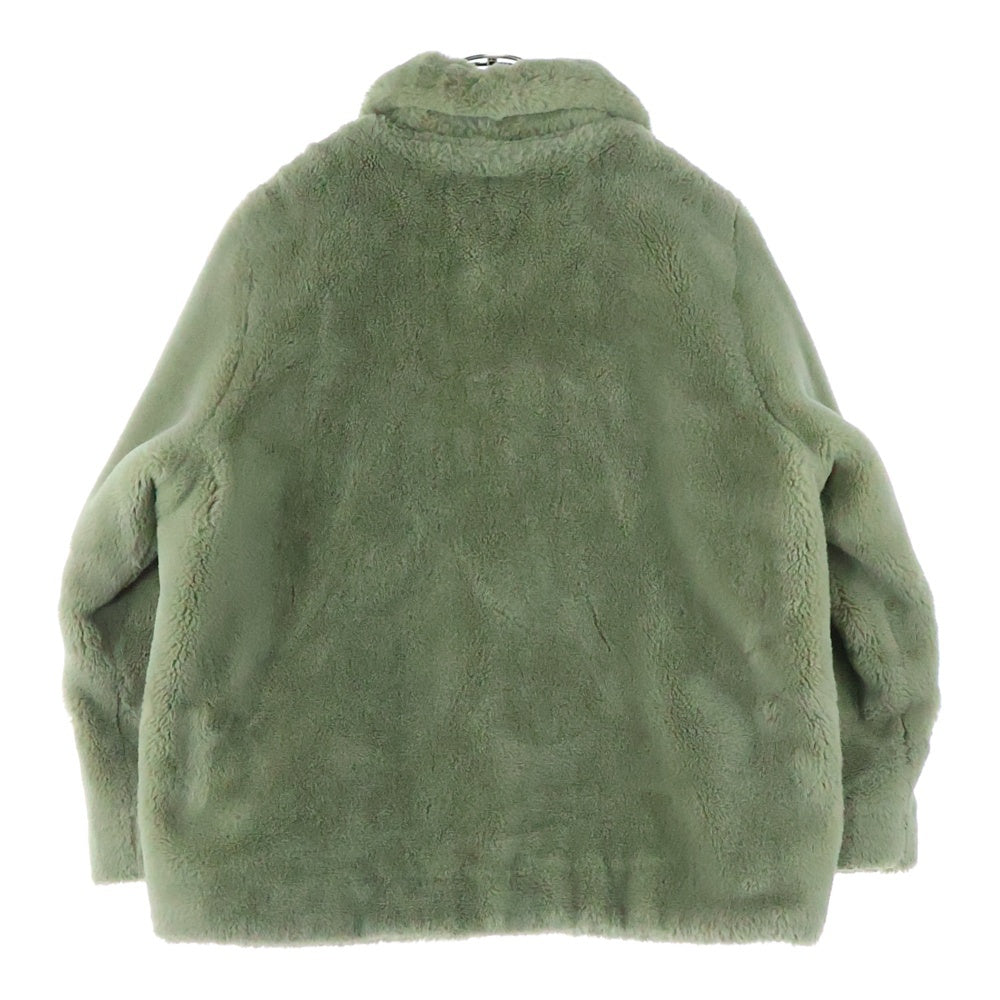 NO BRAND(ノーブランド) レディース フェイクファー ブルゾンジャケット グリーン SNZ1022408A0001