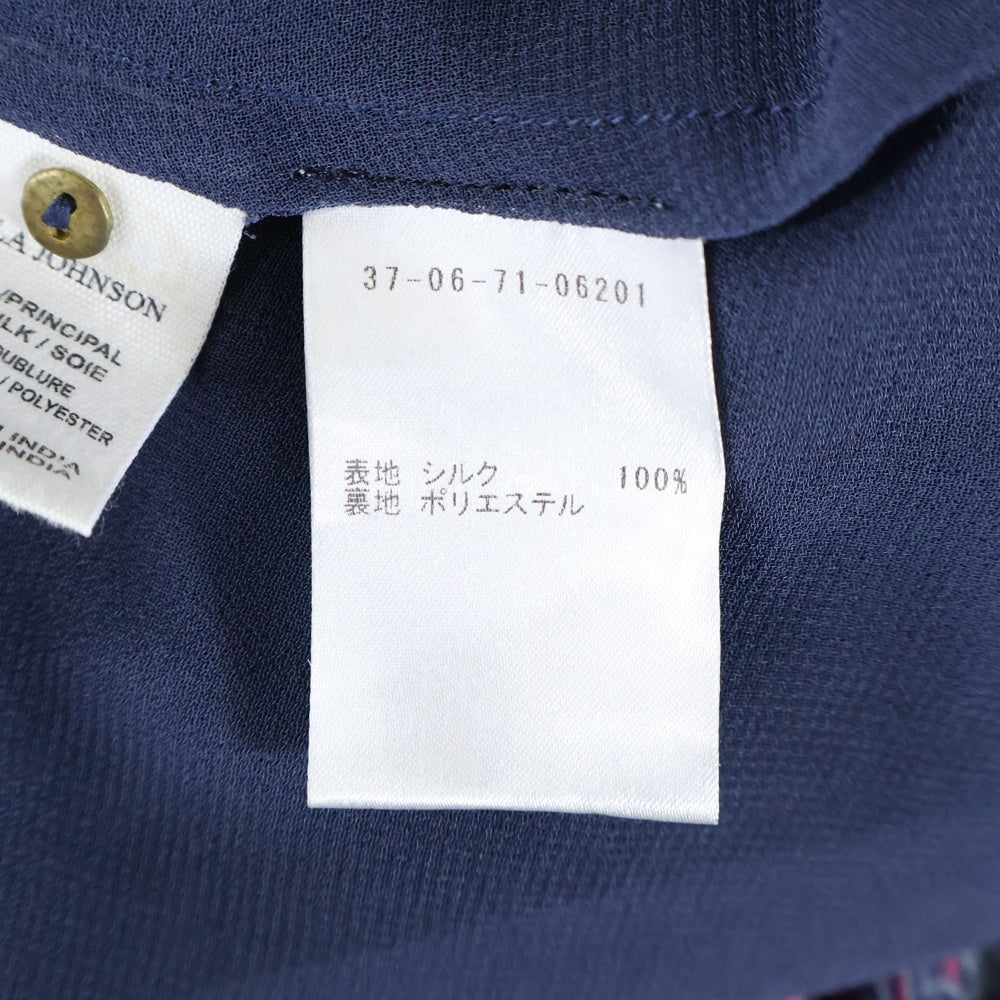 NO BRAND(ノーブランド) フラワー総柄 シースルー ワンピース レディース ブルー 37-06-71-06201