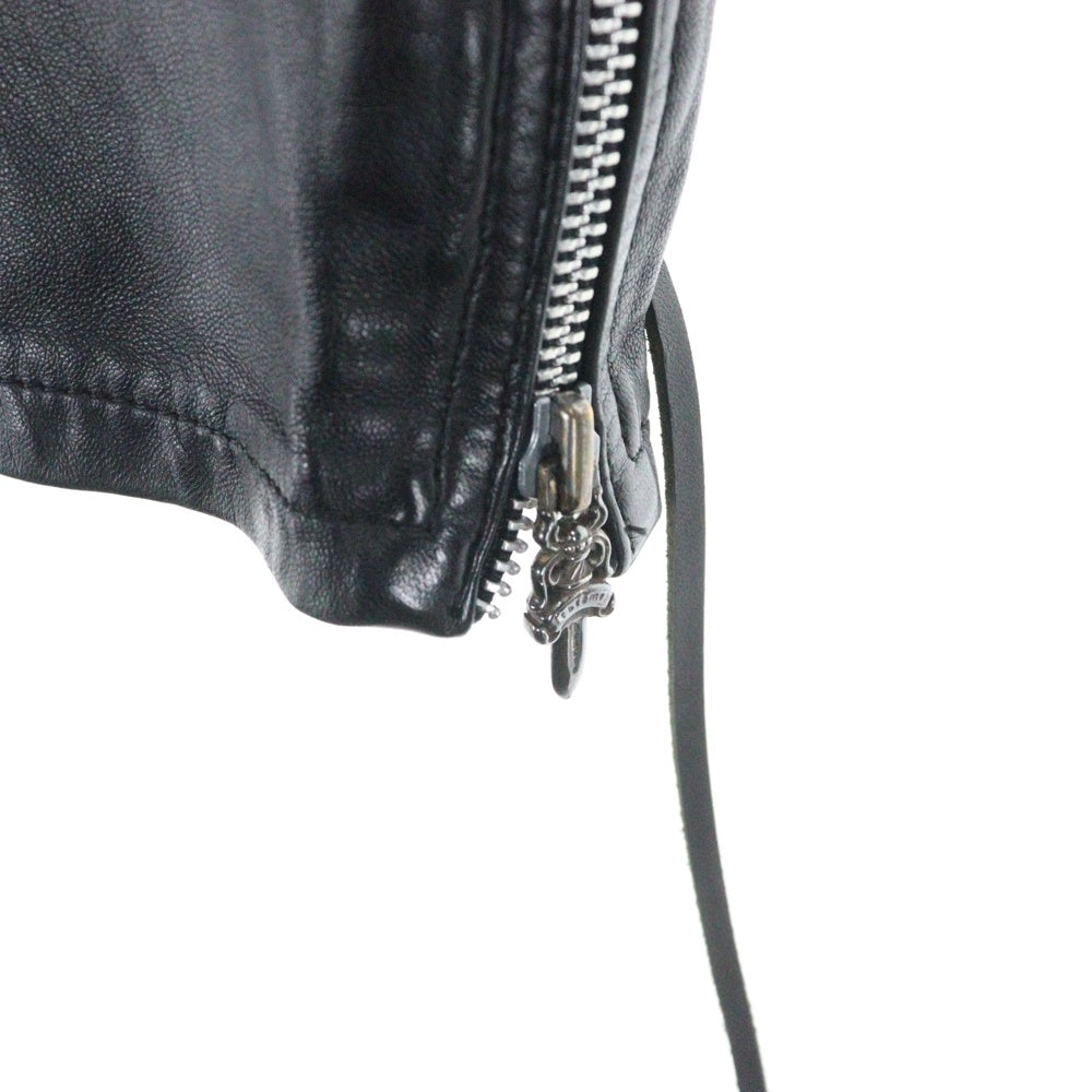 CHROME HEARTS(クロムハーツ) EZ RIDER イージーライダー ダガーハーフジップレザージャケット ブラック/シルバー