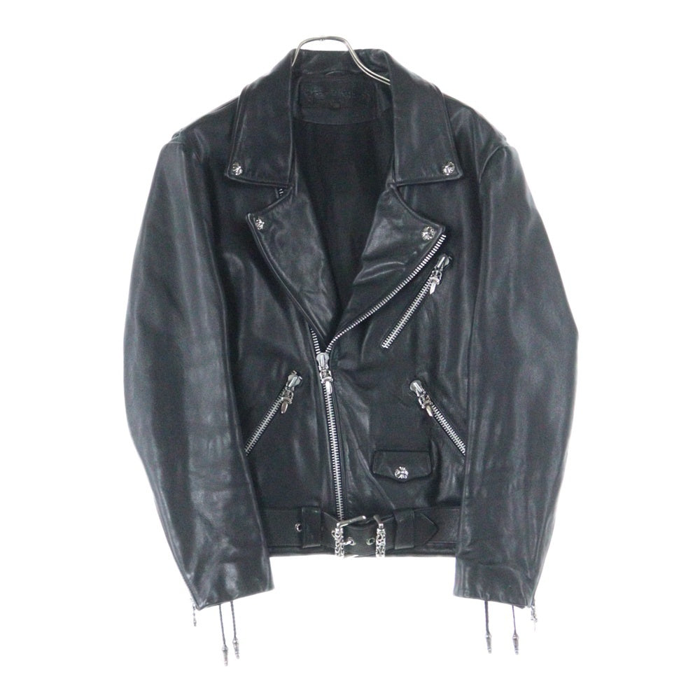 CHROME HEARTS(クロムハーツ) JJ DEAN ダガージップライダース ラージクロス レザージャケット ブラック