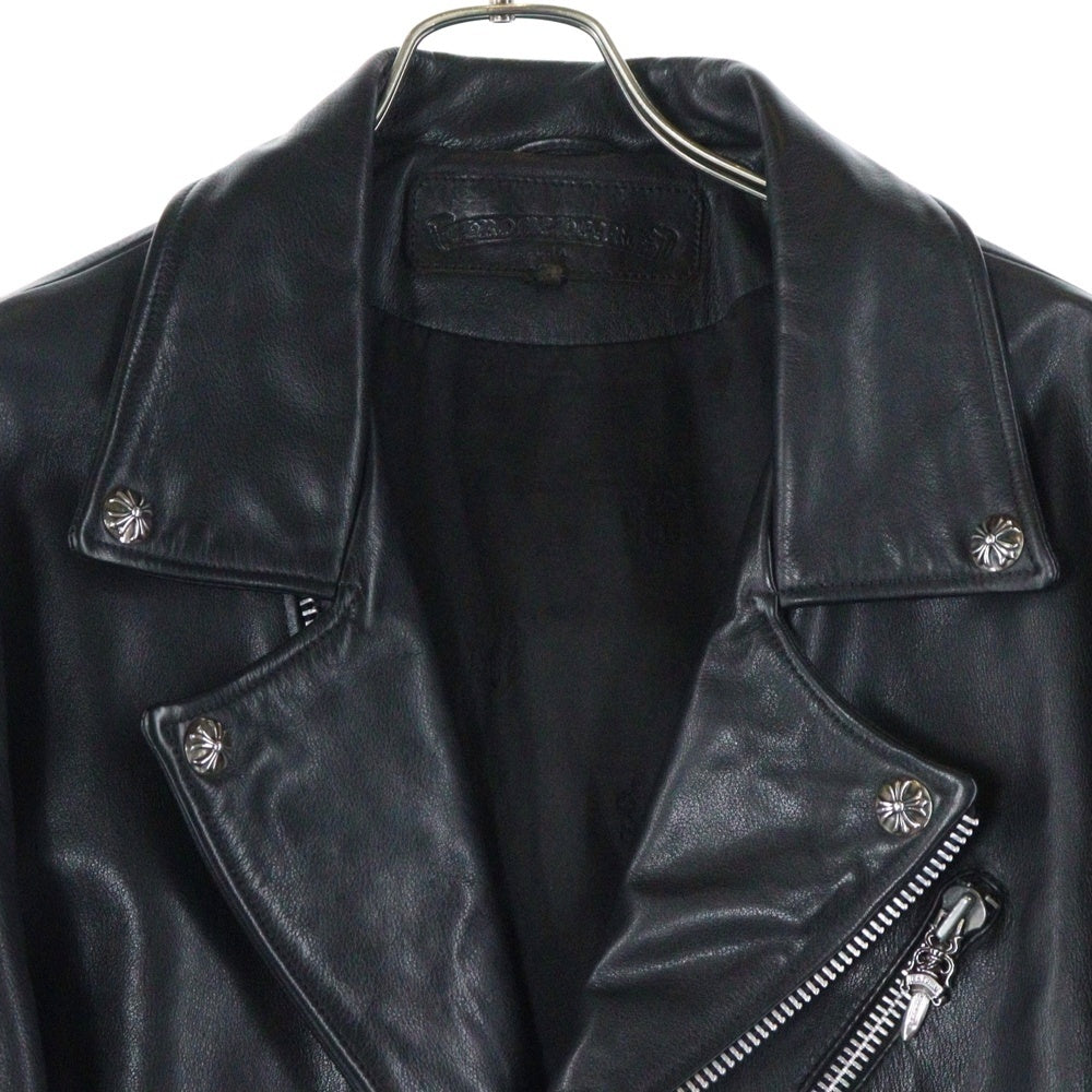 CHROME HEARTS(クロムハーツ) JJ DEAN ダガージップライダース ラージクロス レザージャケット ブラック