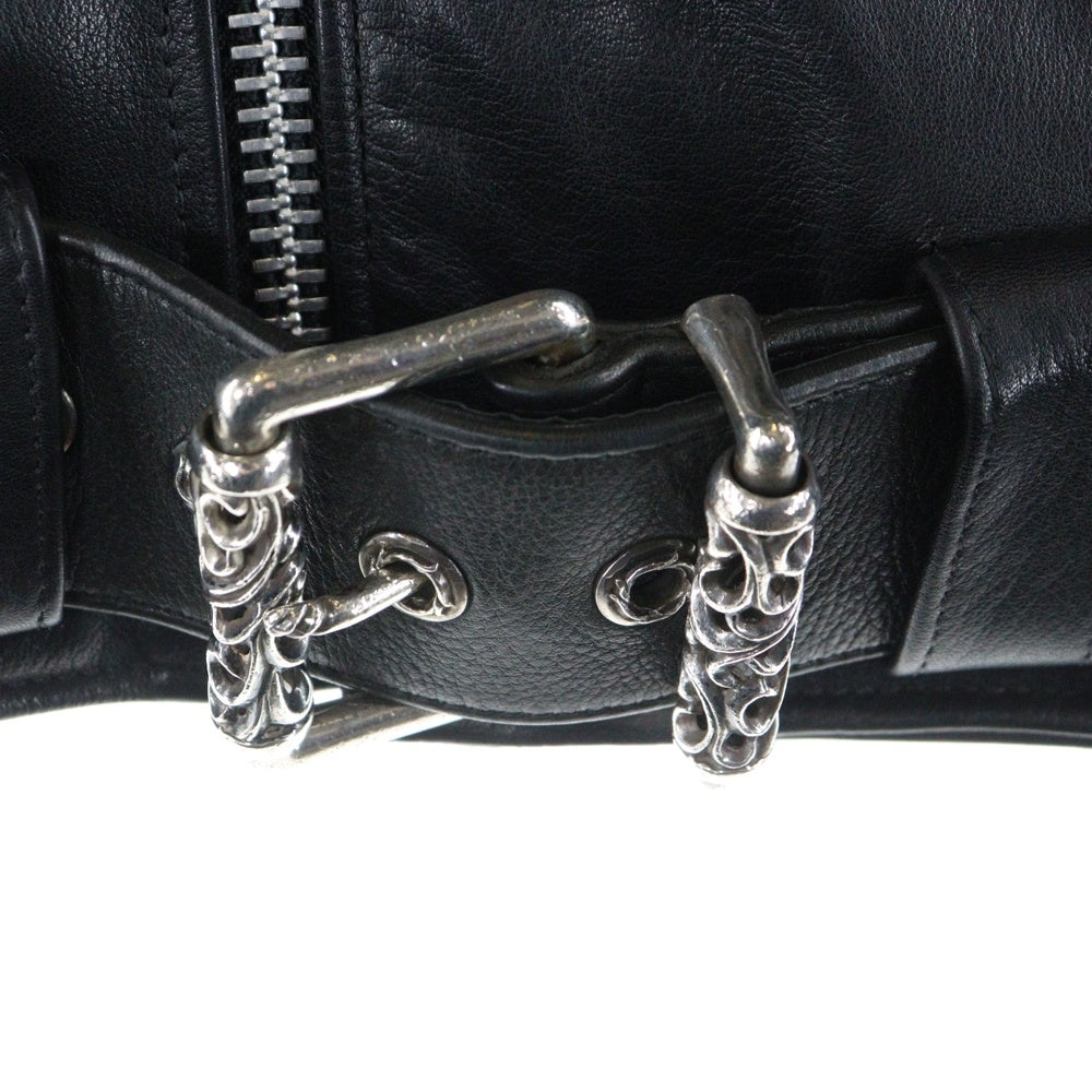 CHROME HEARTS(クロムハーツ) JJ DEAN ダガージップライダース ラージクロス レザージャケット ブラック