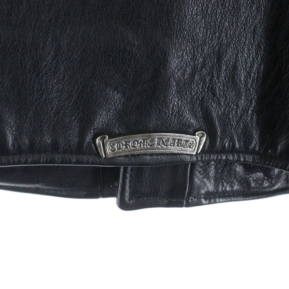 CHROME HEARTS(クロムハーツ) JJ DEAN ダガージップライダース ラージクロス レザージャケット ブラック