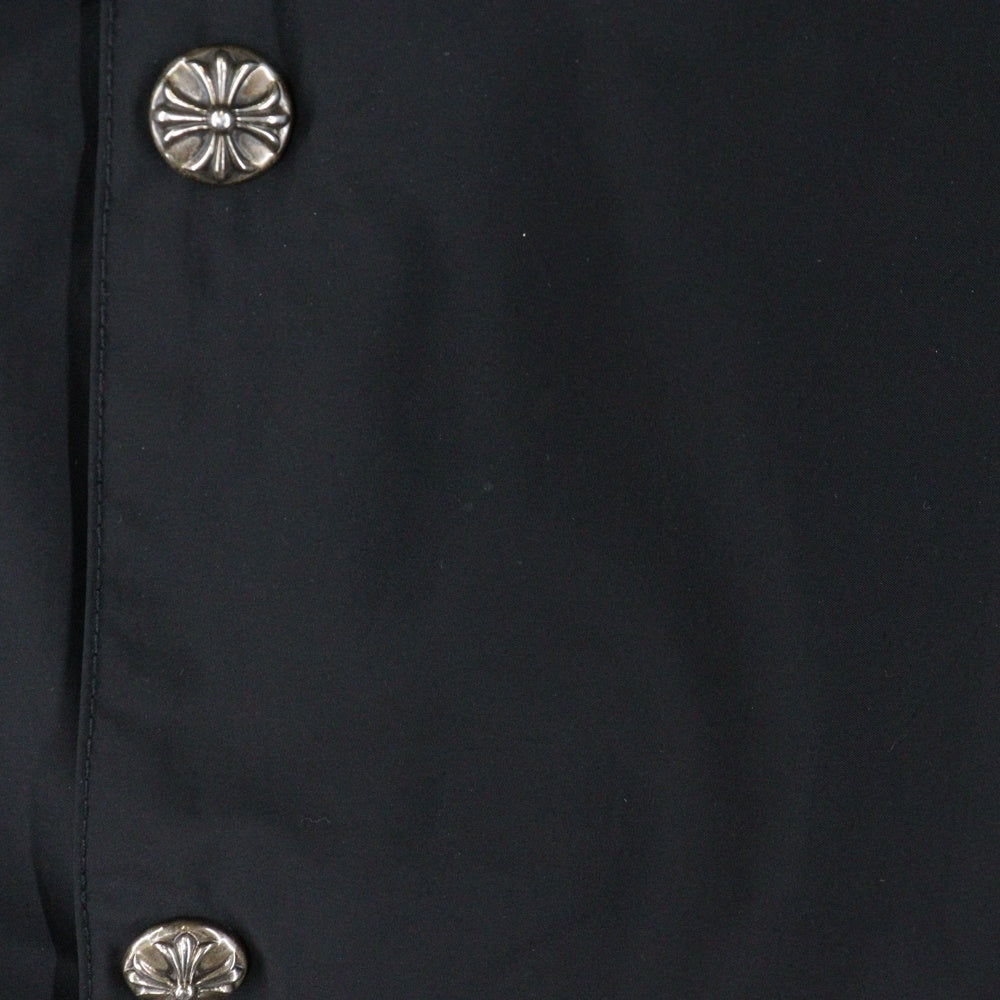 CHROME HEARTS(クロムハーツ) RIGGINS FBRC VJ N バック英字プリント ナイロンコーチジャケット ブルゾン ブラック