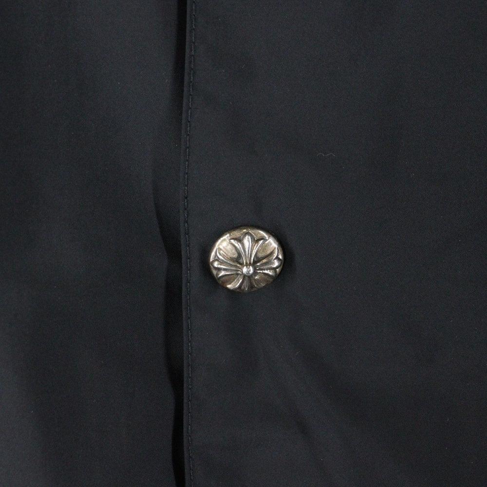 CHROME HEARTS(クロムハーツ) RIGGINS FBRC VJ N バック英字プリント ナイロンコーチジャケット ブルゾン ブラック