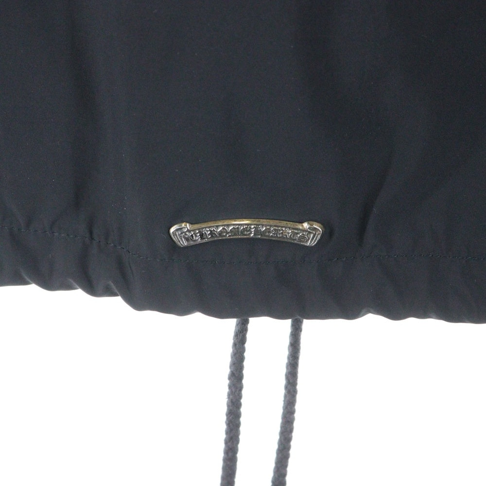CHROME HEARTS(クロムハーツ) RIGGINS FBRC VJ N バック英字プリント ナイロンコーチジャケット ブルゾン ブラック