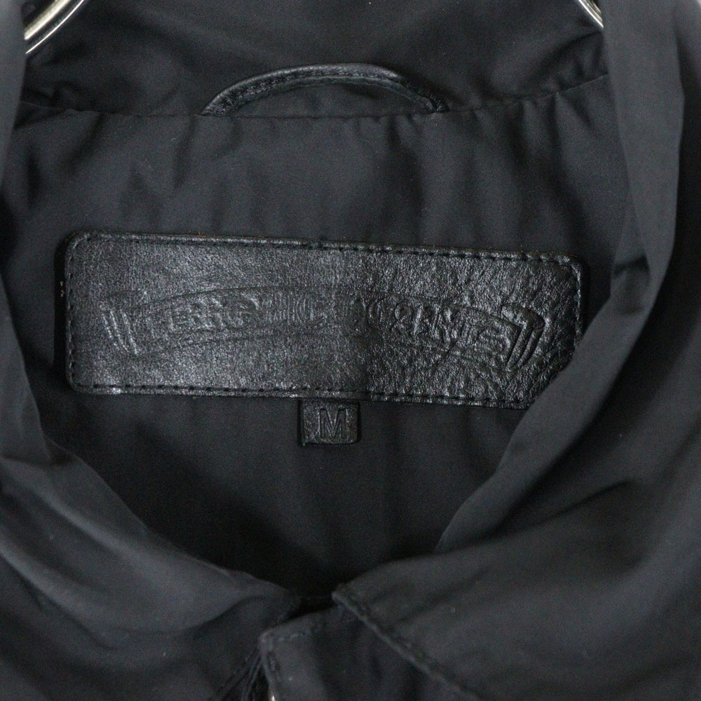 CHROME HEARTS(クロムハーツ) RIGGINS FBRC VJ N バック英字プリント ナイロンコーチジャケット ブルゾン ブラック