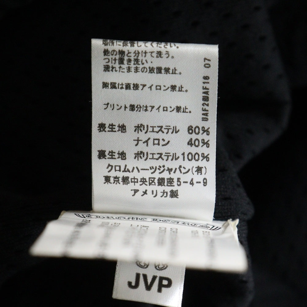 CHROME HEARTS(クロムハーツ) RIGGINS FBRC VJ N バック英字プリント ナイロンコーチジャケット ブルゾン ブラック