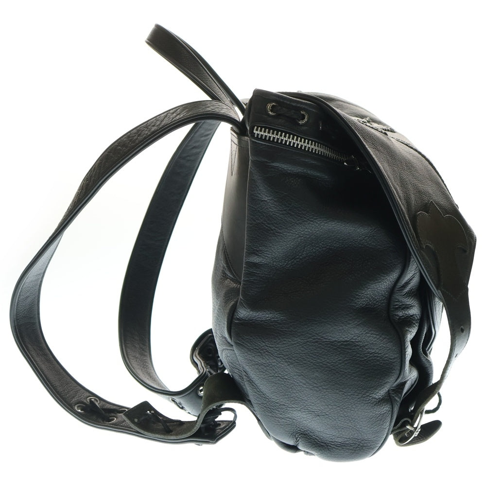 CHROME HEARTS(クロムハーツ) BACKPACK CH CROSS-L ラージバックパック CHクロス付きガンスリンガーストラップレザーバックパック ブラック