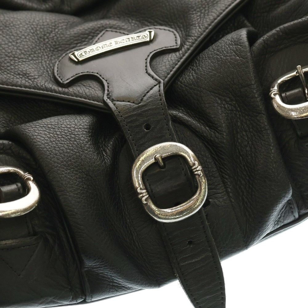 CHROME HEARTS(クロムハーツ) BACKPACK CH CROSS-L ラージバックパック CHクロス付きガンスリンガーストラップレザーバックパック ブラック