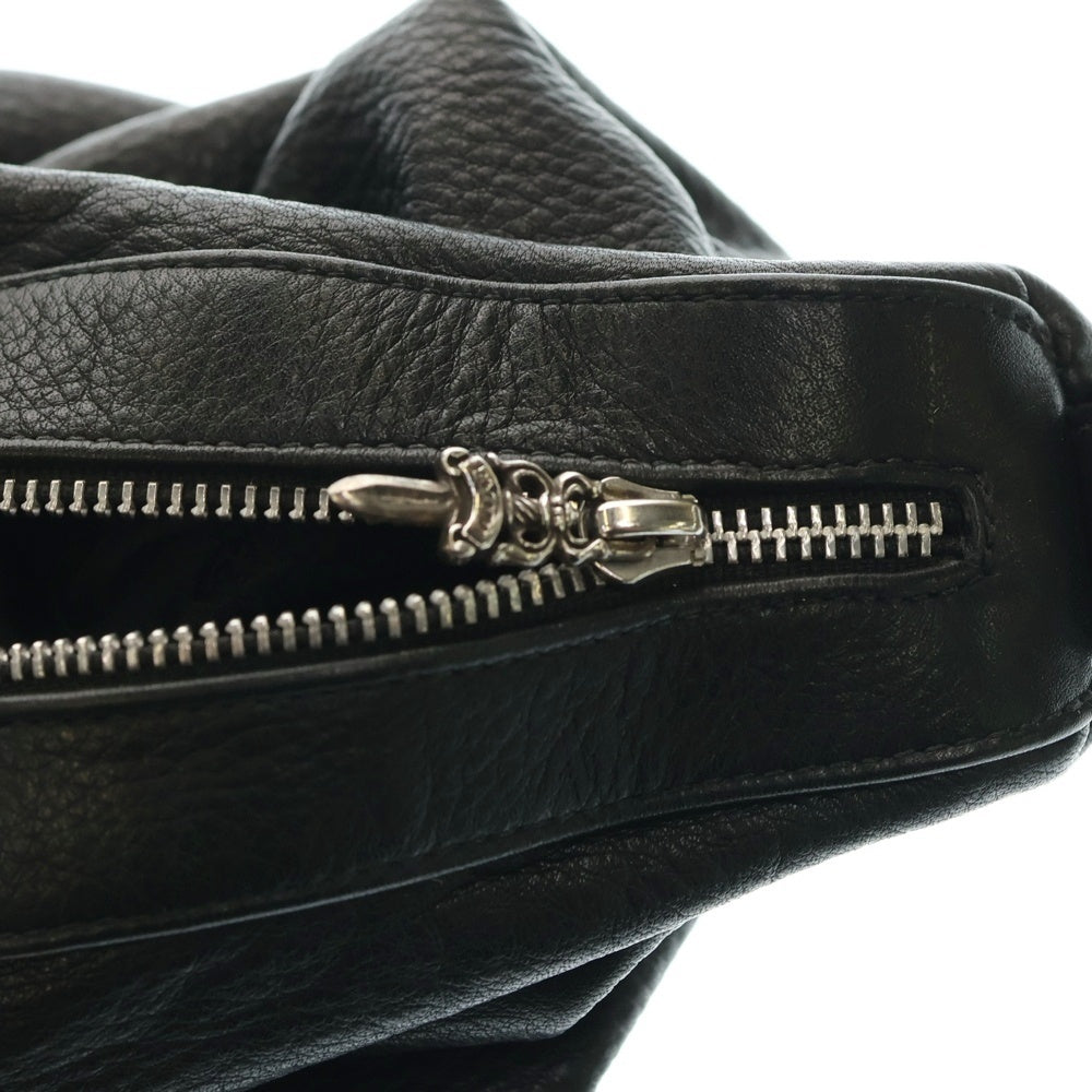 CHROME HEARTS(クロムハーツ) GILLES ジレス セメタリークロスパッチ付き レザーボストンバッグ ブラック