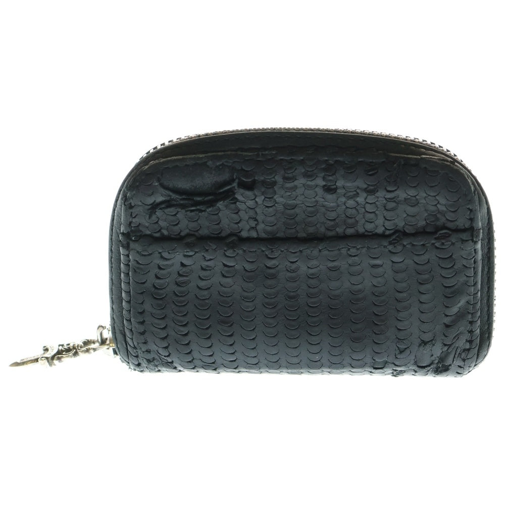 CHROME HEARTS(クロムハーツ) NOVELTY LEATHER COIN CASE ノベルティレザー コインケース ダガー ラウンド ジップ ヘビーレザー ブラック