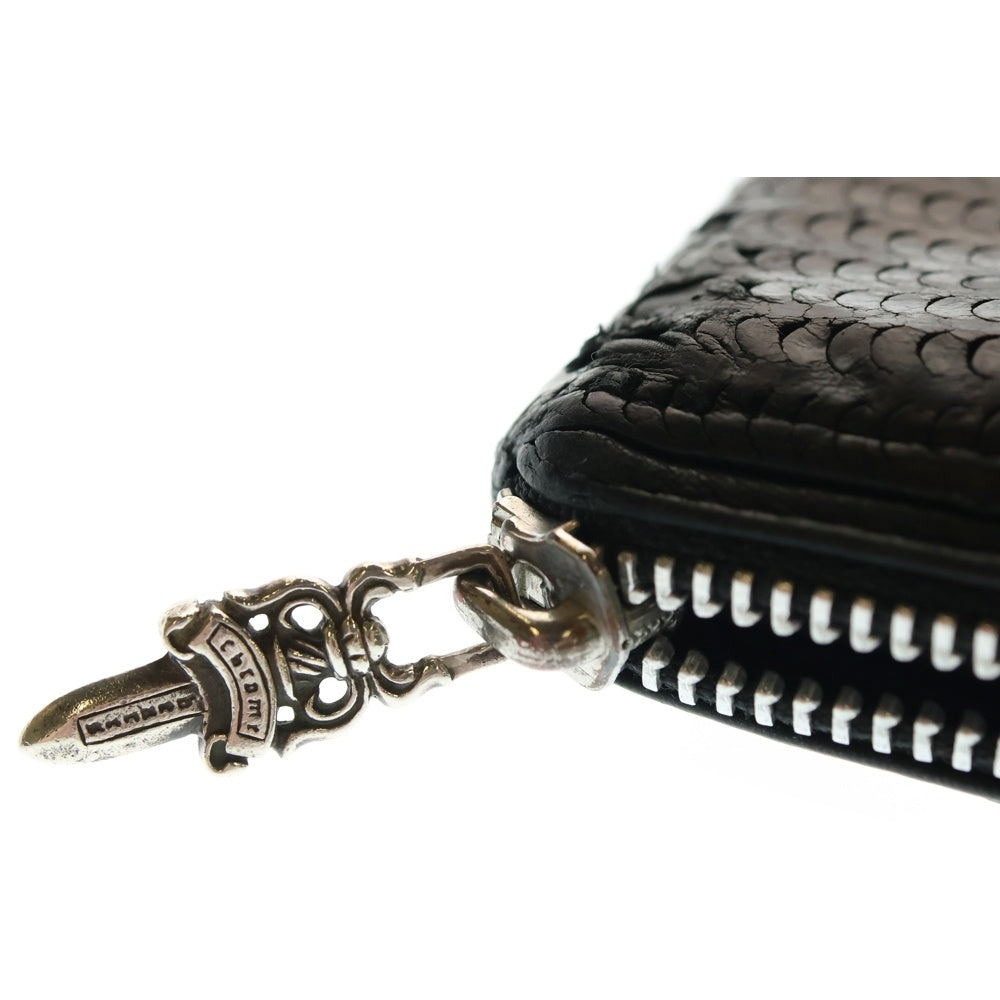 CHROME HEARTS(クロムハーツ) NOVELTY LEATHER COIN CASE ノベルティレザー コインケース ダガー ラウンド ジップ ヘビーレザー ブラック