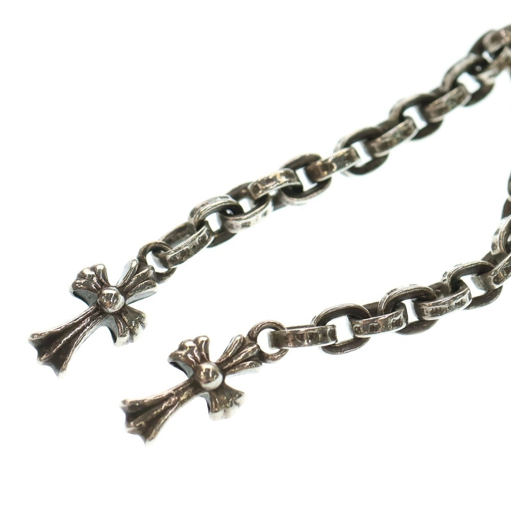 CHROME HEARTS(クロムハーツ) 3 SIDE ZIP 3サイドジップ サイドピラミッドスタッズレザーウォレット財布 ブラック/シルバー