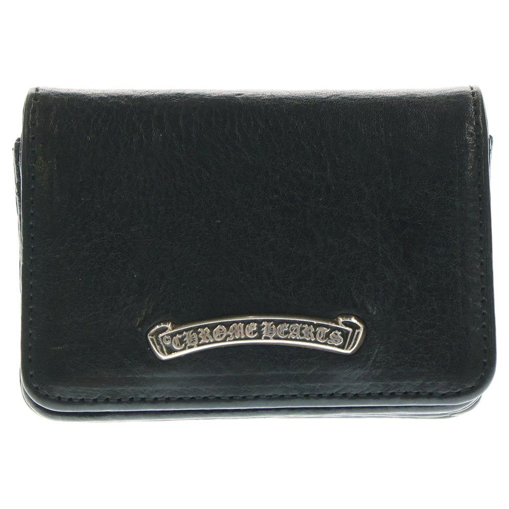 CHROME HEARTS(クロムハーツ) CRD CSE 3PKT WD V1 スクロールラベル 3ポケットカードケース ブラック