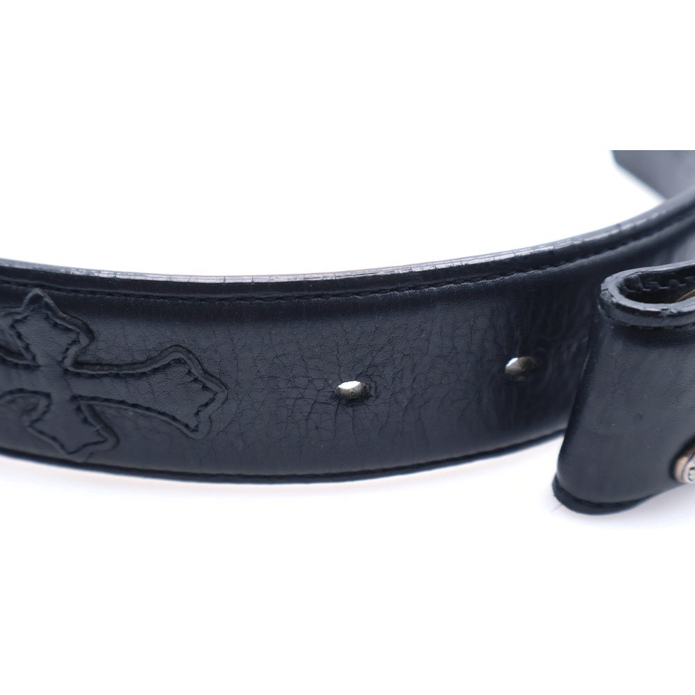 CHROME HEARTS(クロムハーツ) 1.5 STRAP CEMETERY 1.5inchセメタリークロスパッチ レザーベルト ブラック
