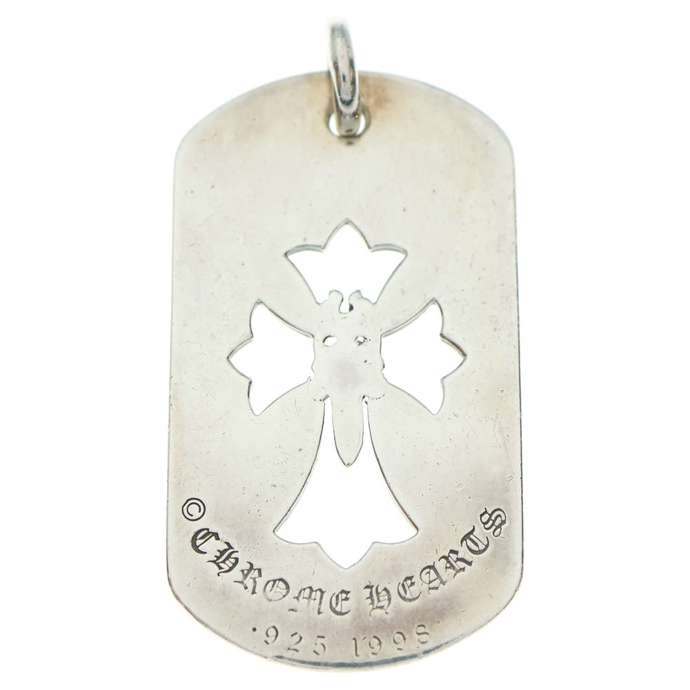 CHROME HEARTS(クロムハーツ) LG CO CROSS DAGGER D TAG カットアウトクロス ダガードッグタグ ラージ ペンダントトップ シルバー