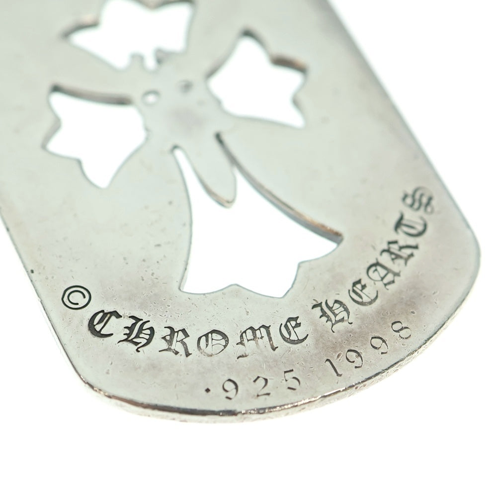 CHROME HEARTS(クロムハーツ) LG CO CROSS DAGGER D TAG カットアウトクロス ダガードッグタグ ラージ ペンダントトップ シルバー