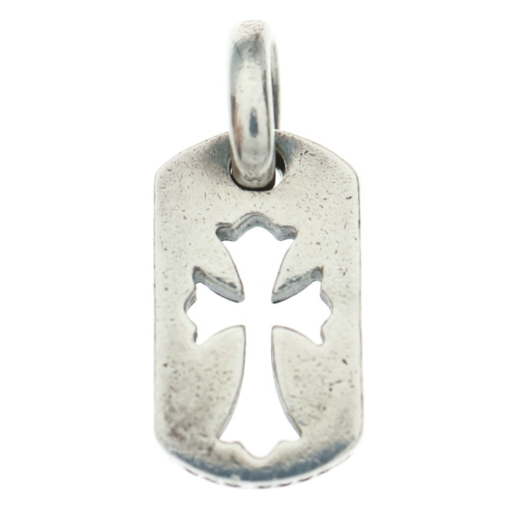 CHROME HEARTS(クロムハーツ) DT TNY CO CRS タイニーカットアウトクロスドッグタグ チャーム ペンダントトップ シルバー