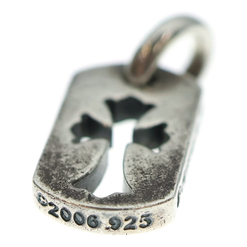 CHROME HEARTS(クロムハーツ) DT TNY CO CRS タイニーカットアウトクロスドッグタグ チャーム ペンダントトップ シルバー