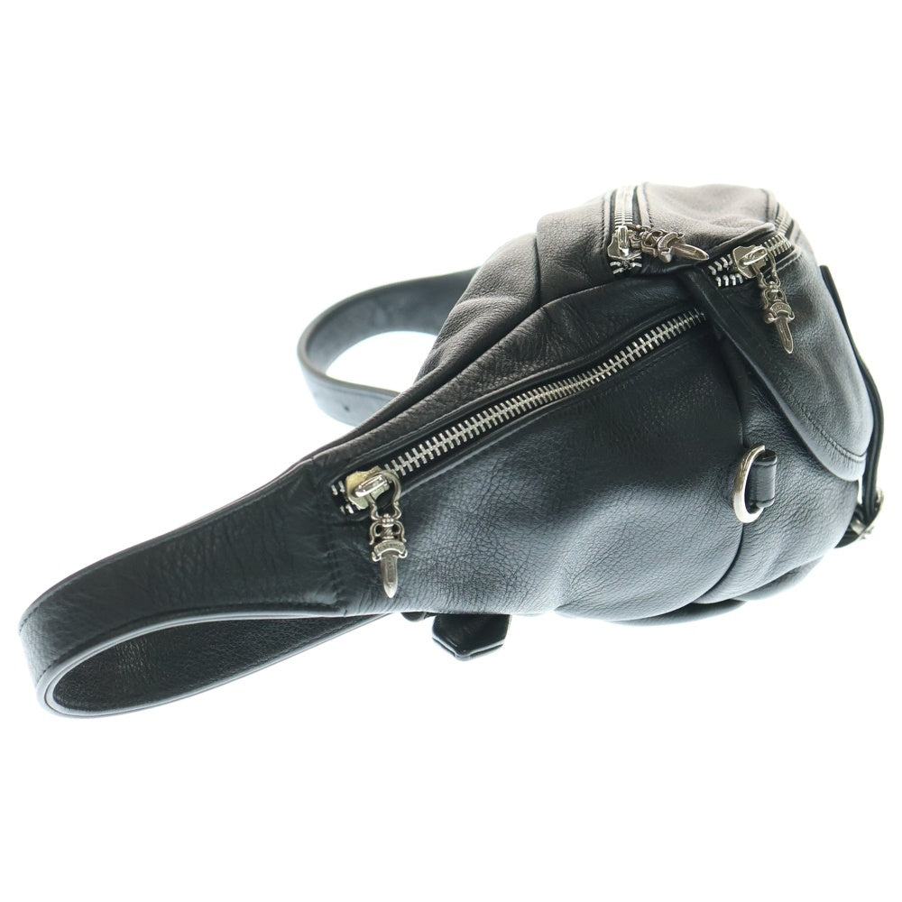 CHROME HEARTS(クロムハーツ) #1 SNAT PACK スナットパック ダガージップ ガンスリンガーベルト レザーウエストバッグ ブラック BCA378