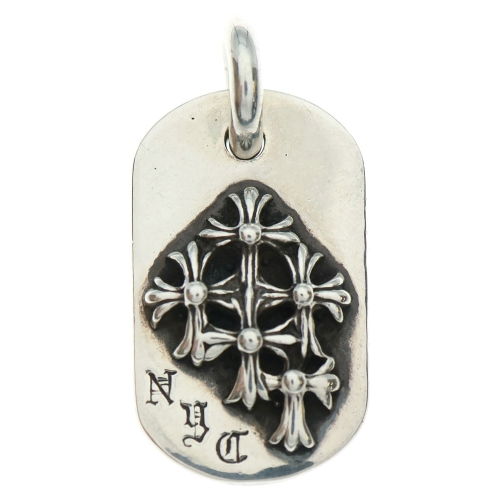 CHROME HEARTS(クロムハーツ) DOG TAG RAISED CEMETERY レイズドセメタリー ドッグタグ ペンダント ネックレストップ シルバー