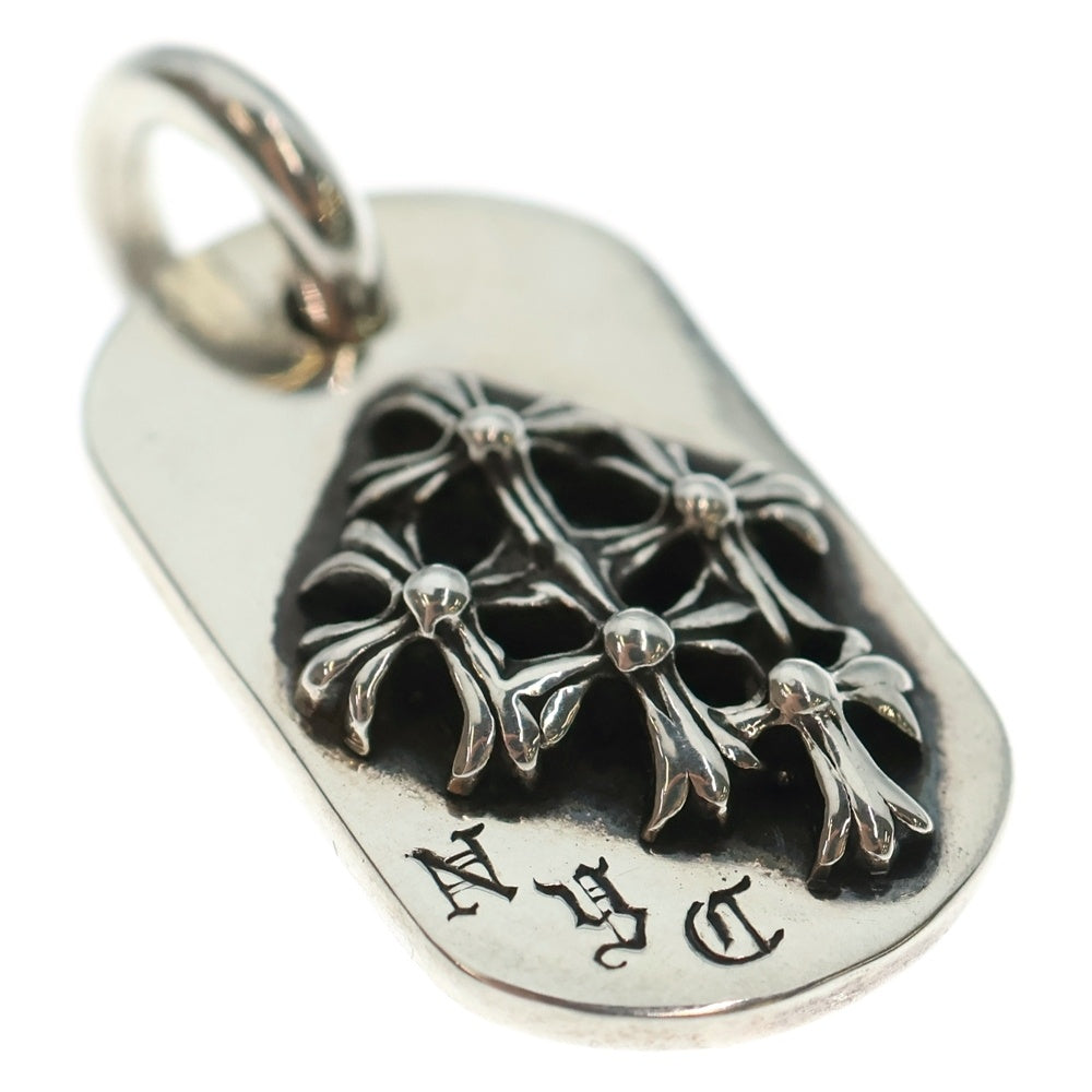 CHROME HEARTS(クロムハーツ) DOG TAG RAISED CEMETERY レイズドセメタリー ドッグタグ ペンダント ネックレストップ シルバー