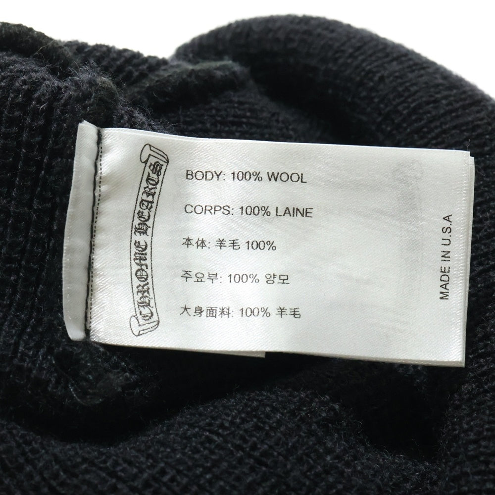 CHROME HEARTS(クロムハーツ) WOOL WATCH CAP CHプラス刺繍ウールビーニー ニット帽 ニットキャップ ブラック