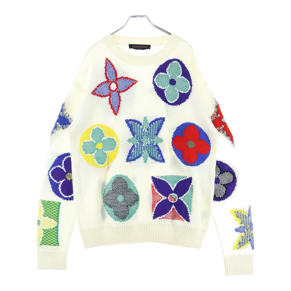 LOUIS VUITTON(ルイヴィトン) 20AW ビッグモノグラム オーバーサイズニットセーター ホワイト RM202M UTF HJN05W