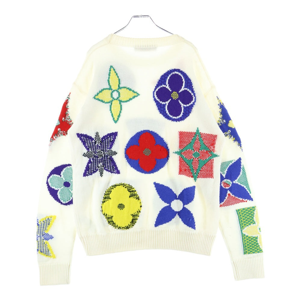 LOUIS VUITTON(ルイヴィトン) 20AW ビッグモノグラム オーバーサイズニットセーター ホワイト RM202M UTF HJN05W